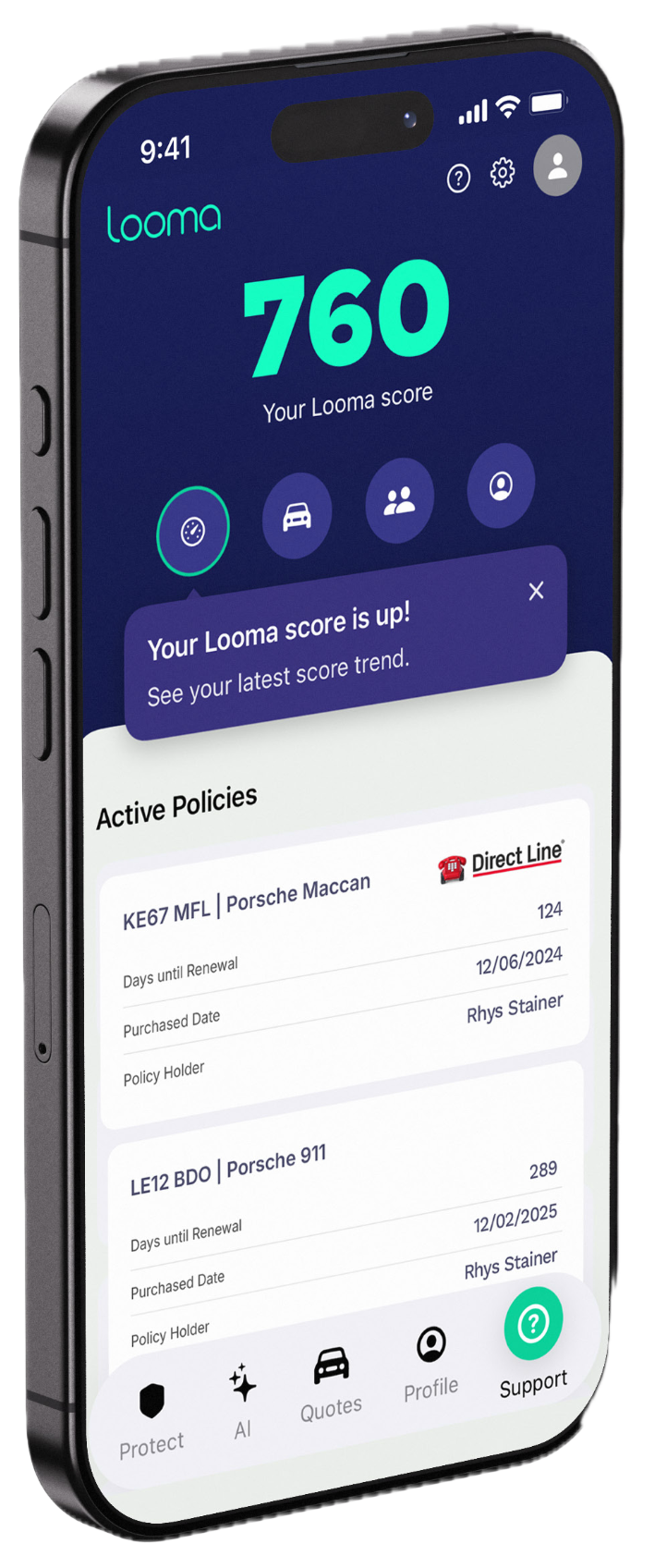 Looma dashboard preview
